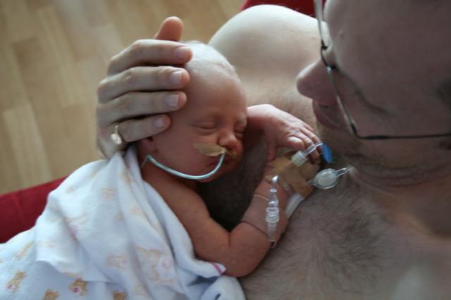 Dad time with the tiny guy